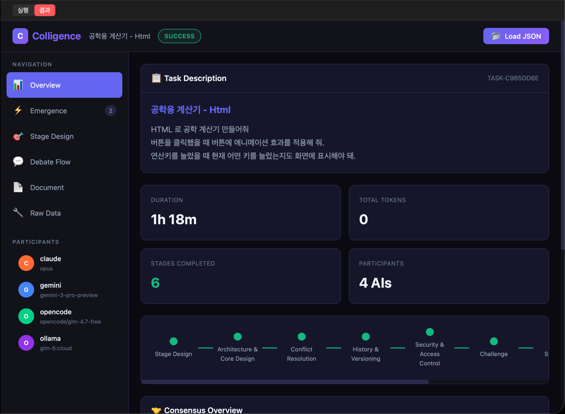 결과 탭 - 분석 결과 뷰어